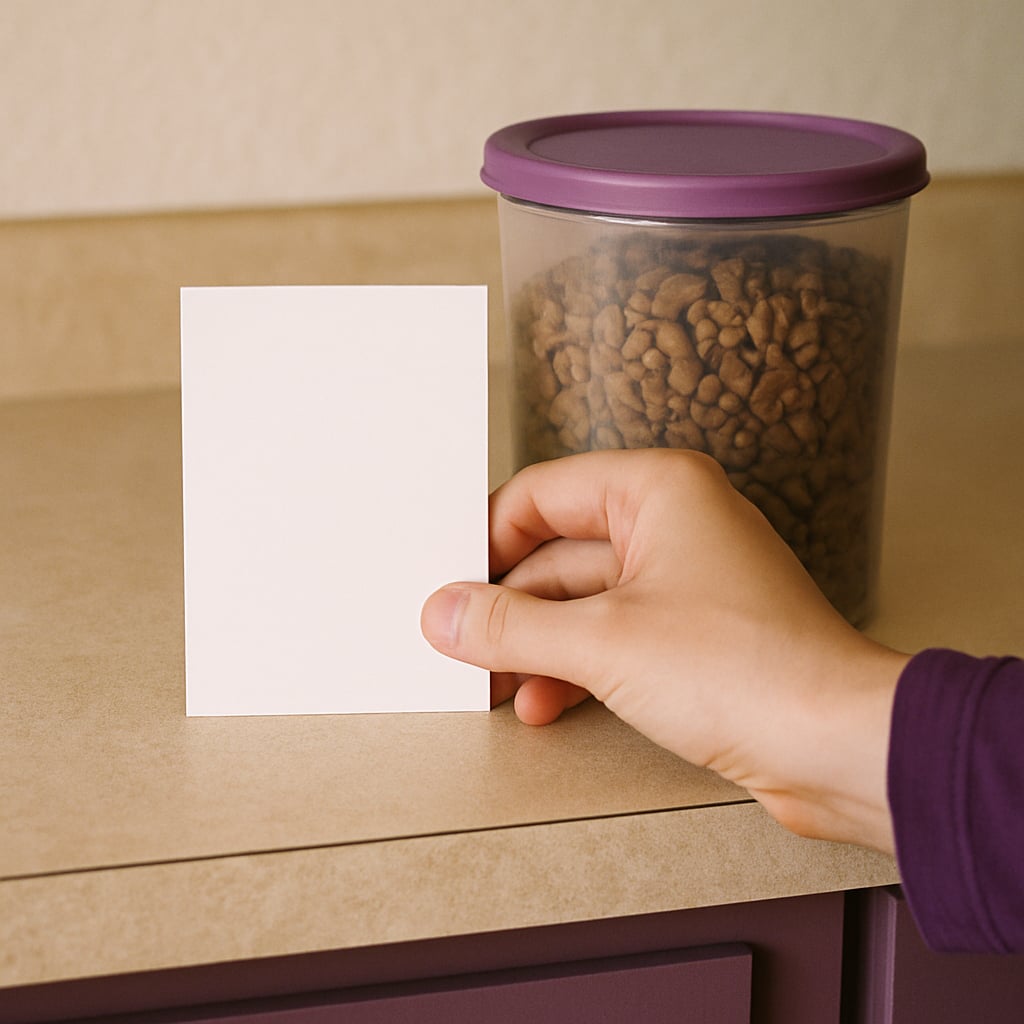 Feeding a Cat: Check the feeding card