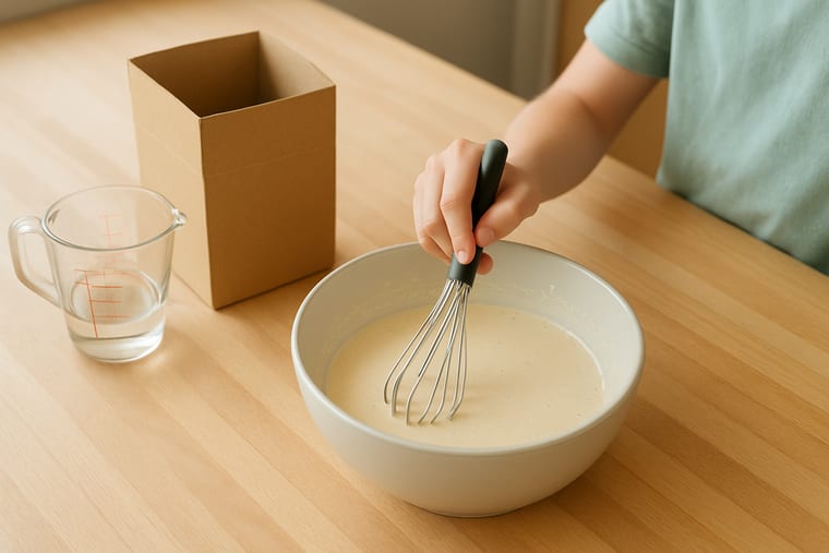 Pancakes: Mix the batter