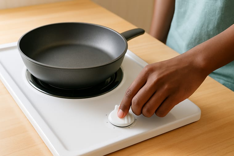 Quesadilla: Turn the burner to MEDIUM-LOW