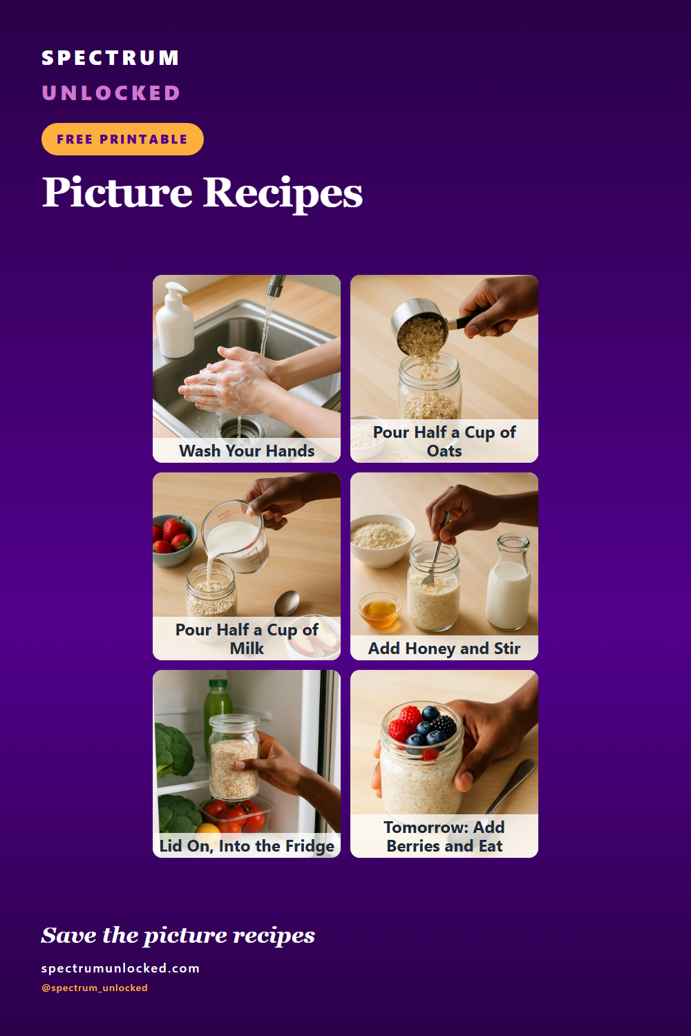 Pinterest pin: Picture Recipes