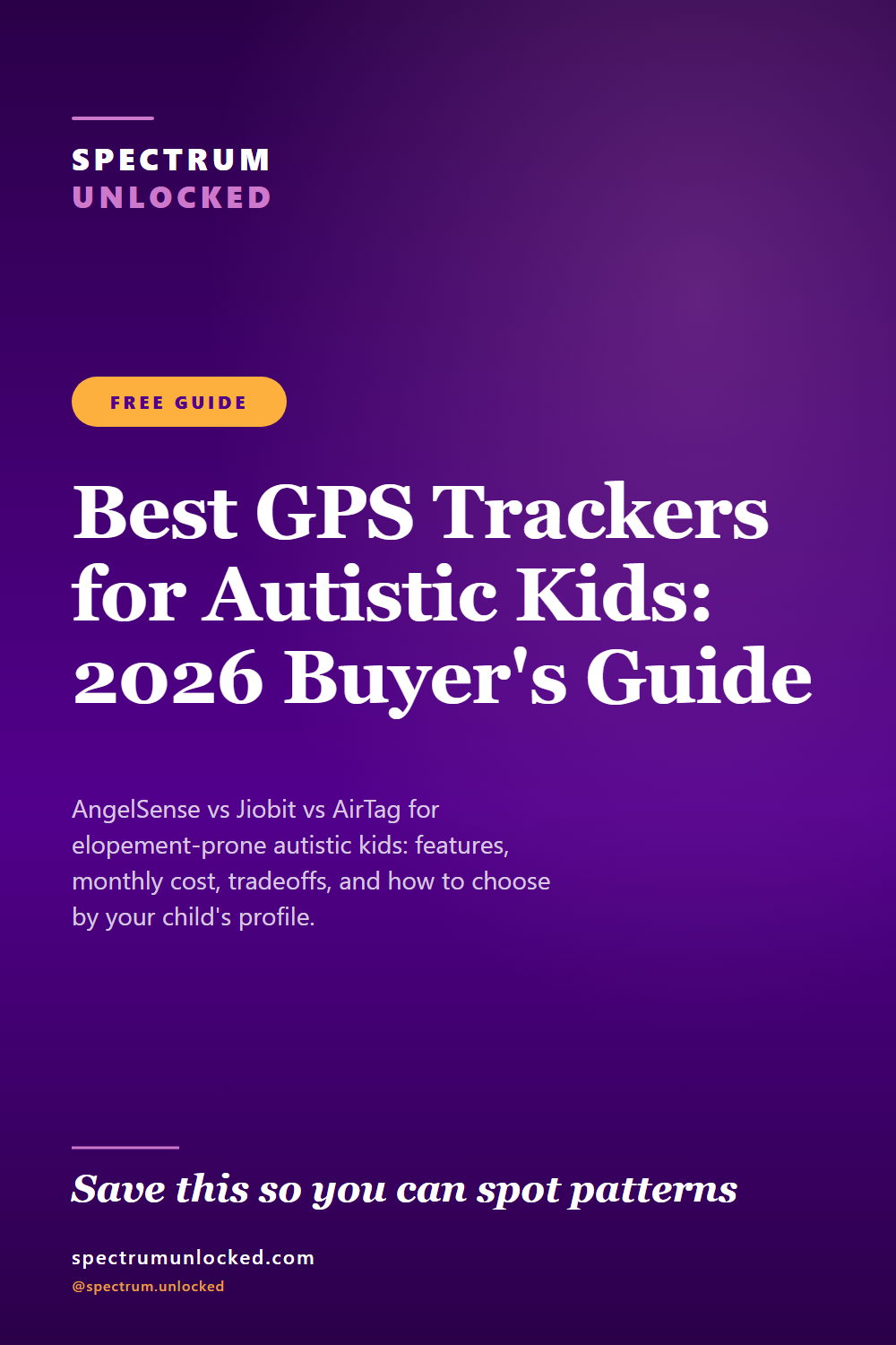 Pinterest pin: Best GPS Trackers for Autistic Kids: 2026 Buyer's Guide