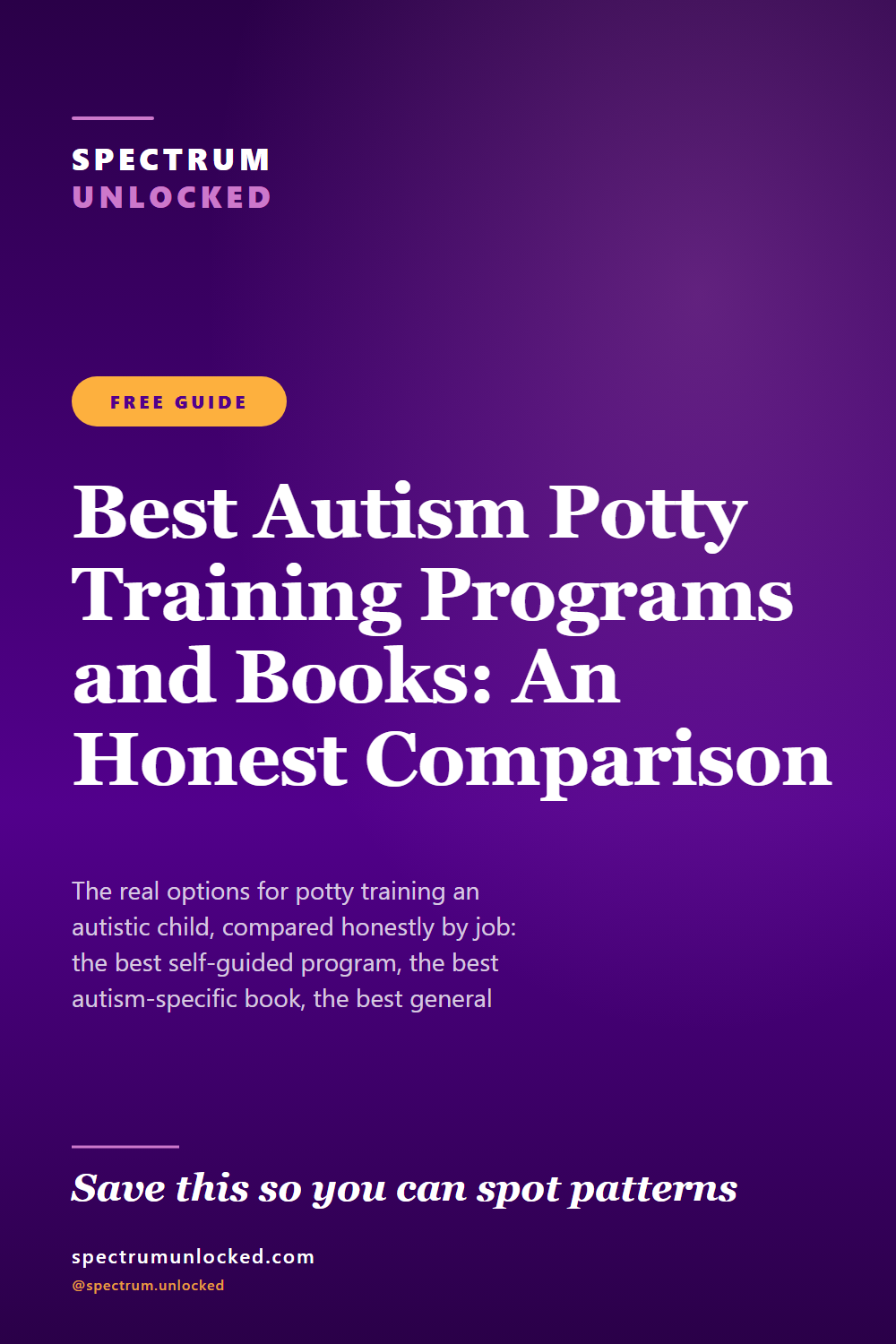 Pinterest pin: Best Autism Potty Training Programs and Books: An Honest Comparison