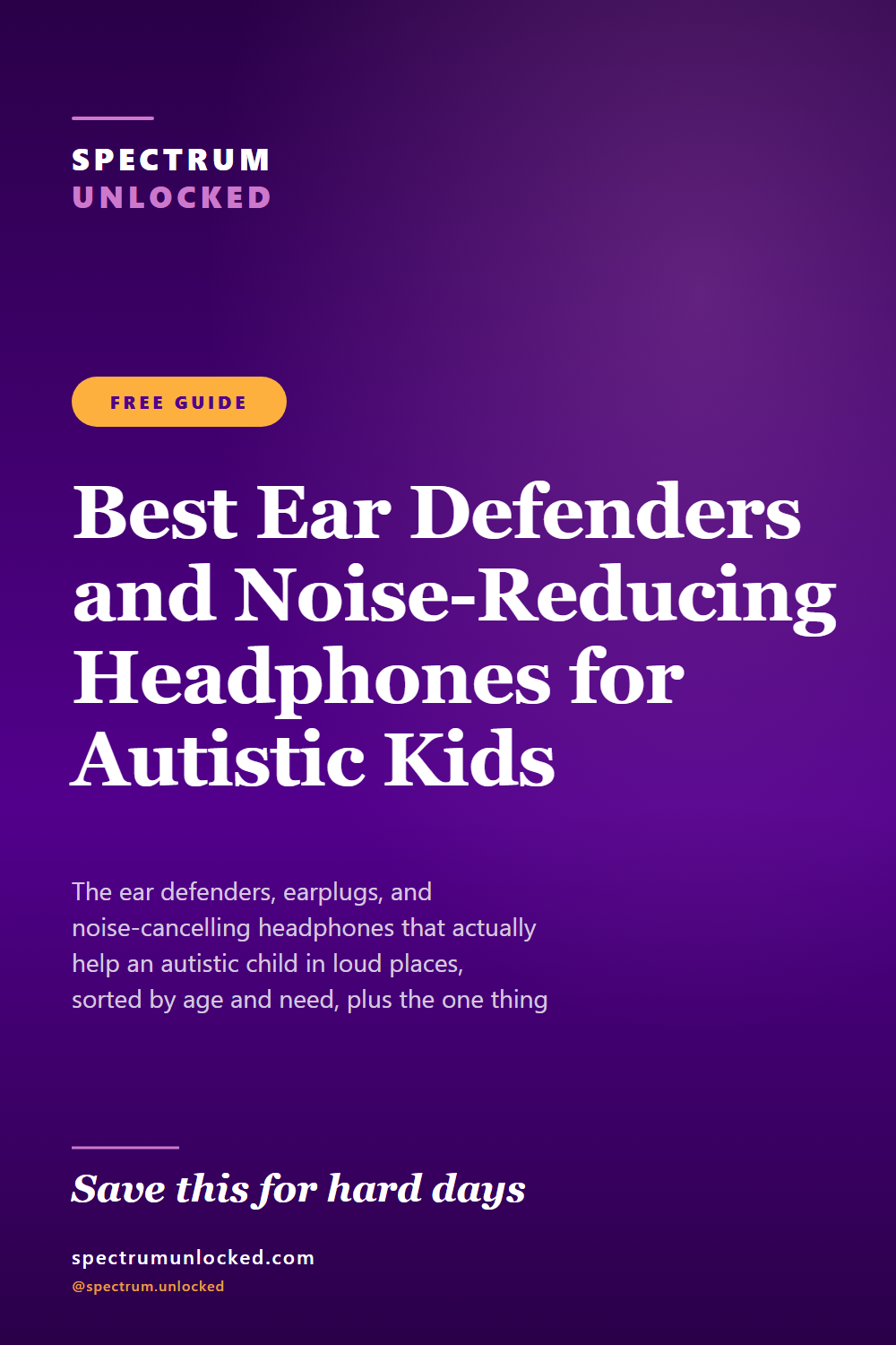 Pinterest pin: Best Ear Defenders and Noise-Reducing Headphones for Autistic Kids
