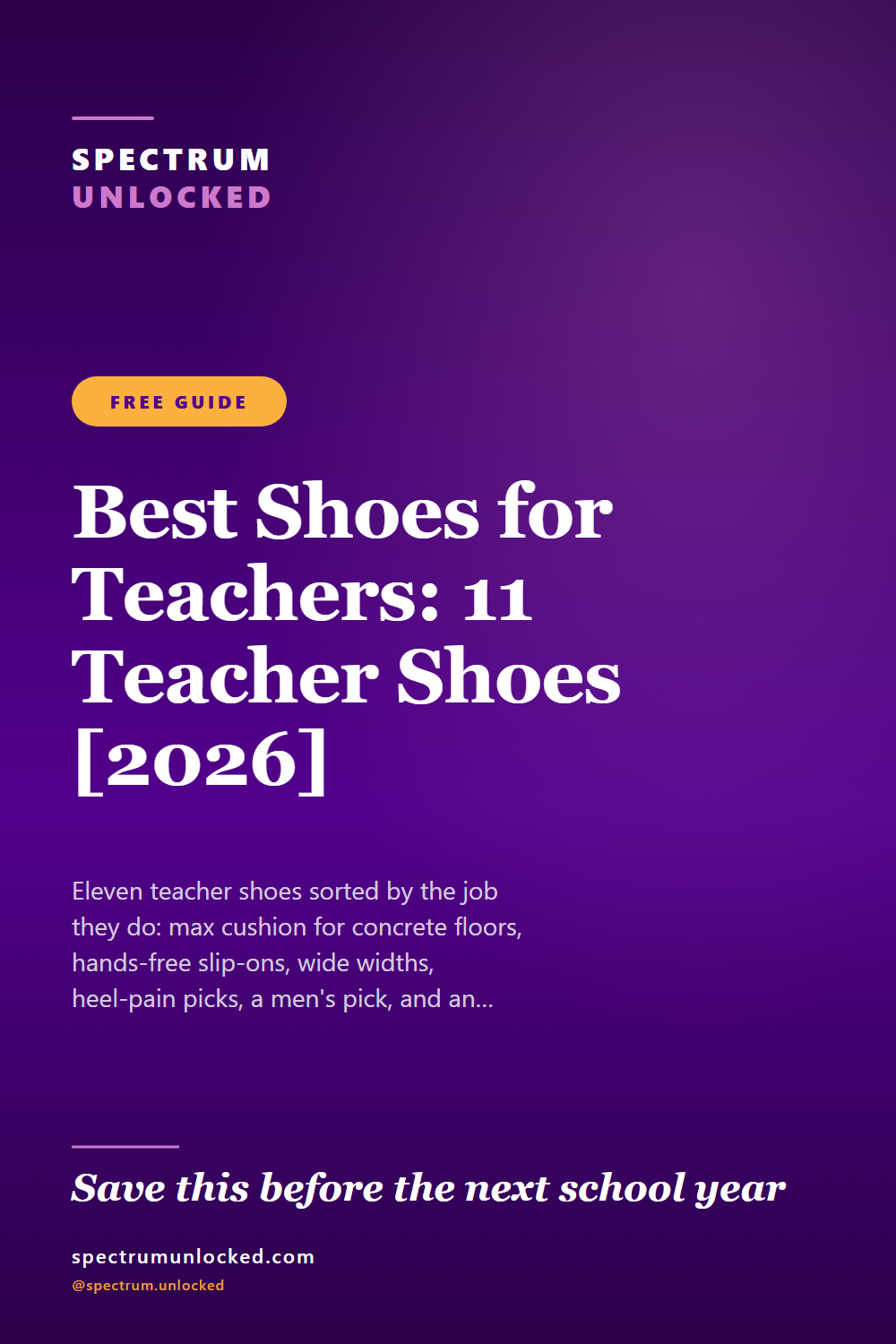Pinterest pin: Best Shoes for Teachers: 11 Picks for a Day Spent Standing on Concrete