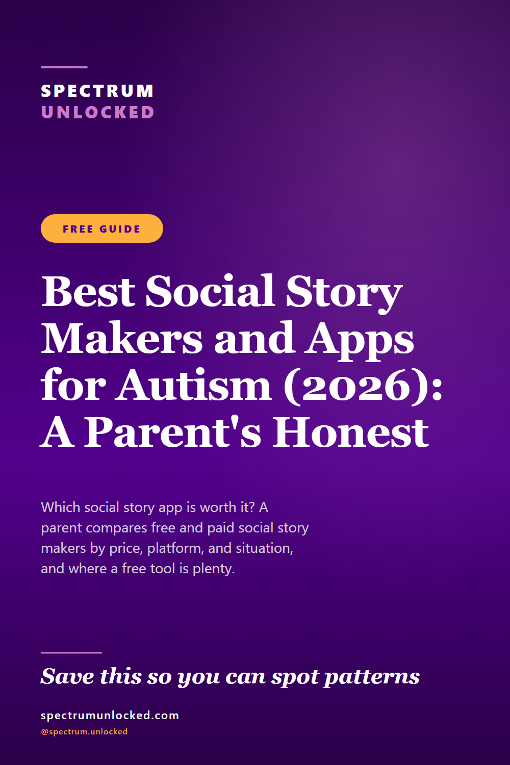 Pinterest pin: Best Social Story Makers and Apps for Autism (2026): A Parent's Honest Comparison