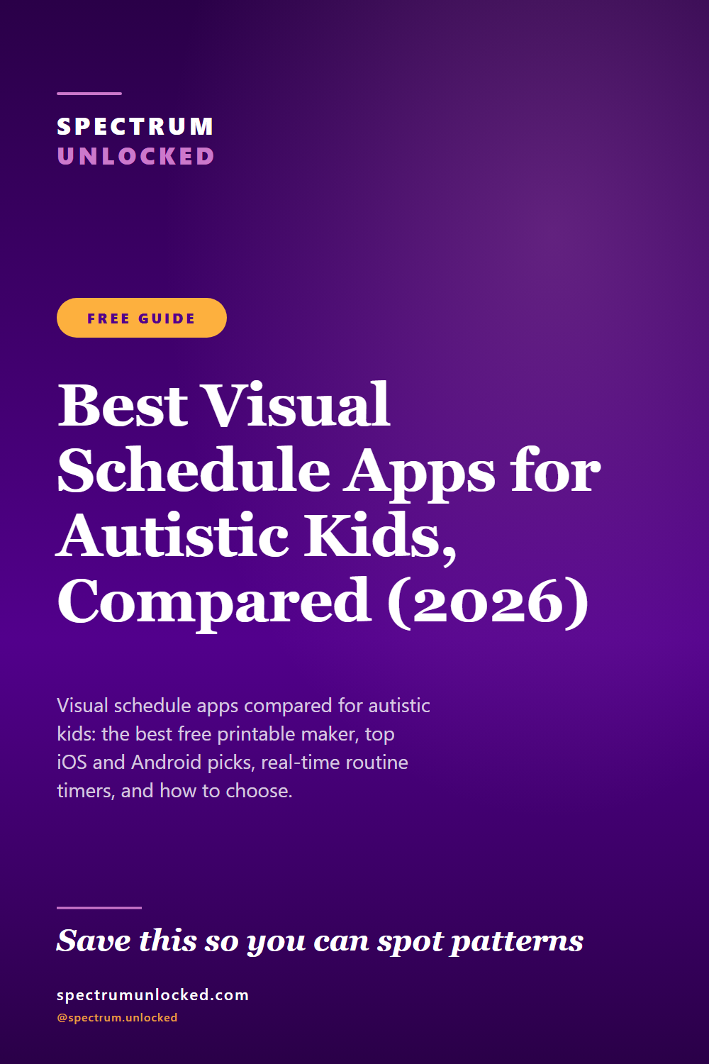Pinterest pin: Best Visual Schedule Apps for Autistic Kids, Compared (2026)