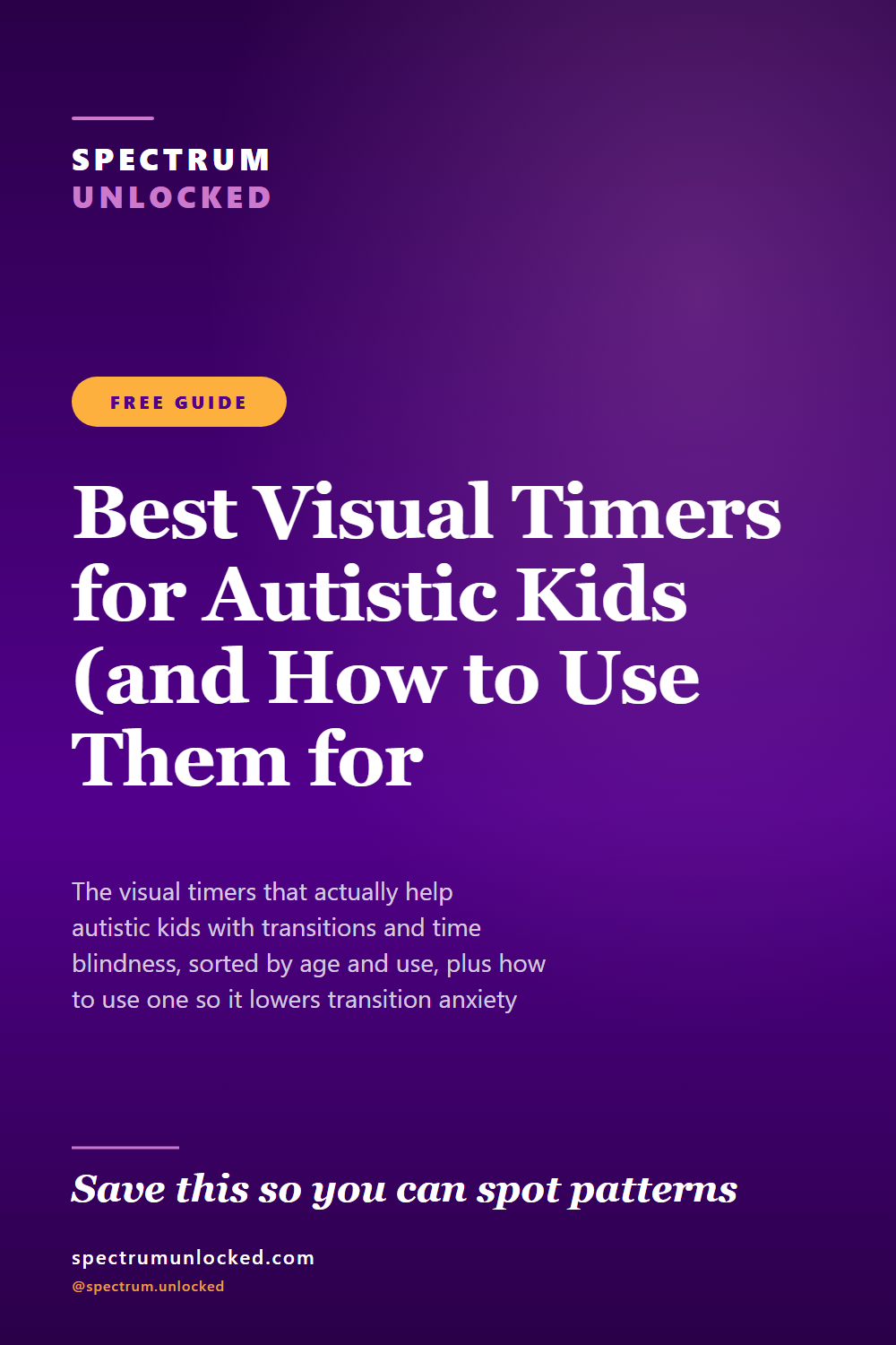 Pinterest pin: Best Visual Timers for Autistic Kids (and How to Use Them for Transitions)