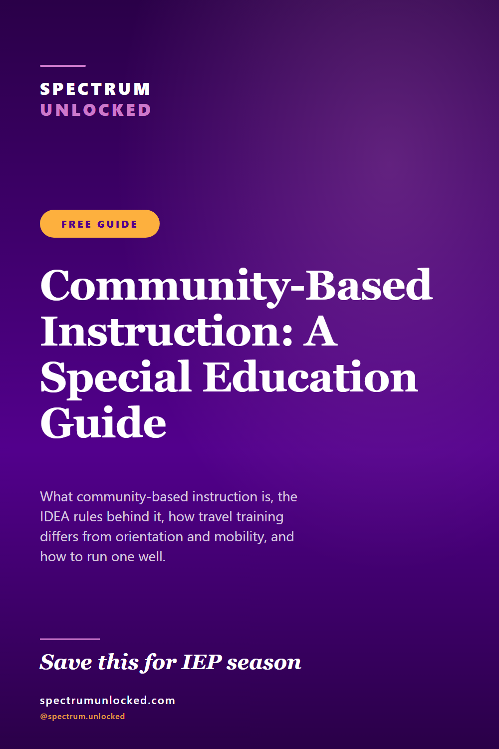 Pinterest pin: Community-Based Instruction: What Makes a Trip Instruction and Not an Outing
