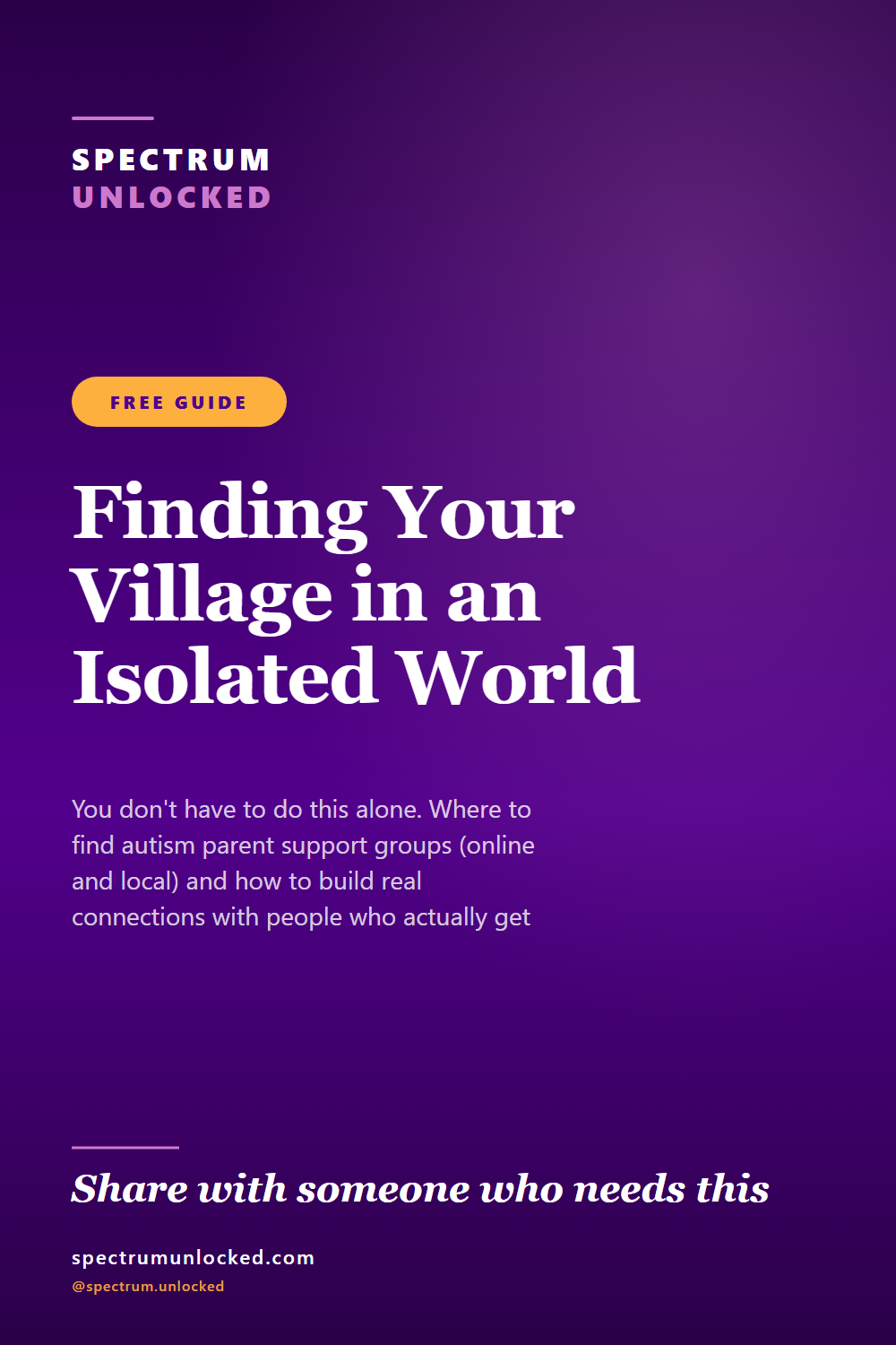 Pinterest pin: Finding Your Village in an Isolated World