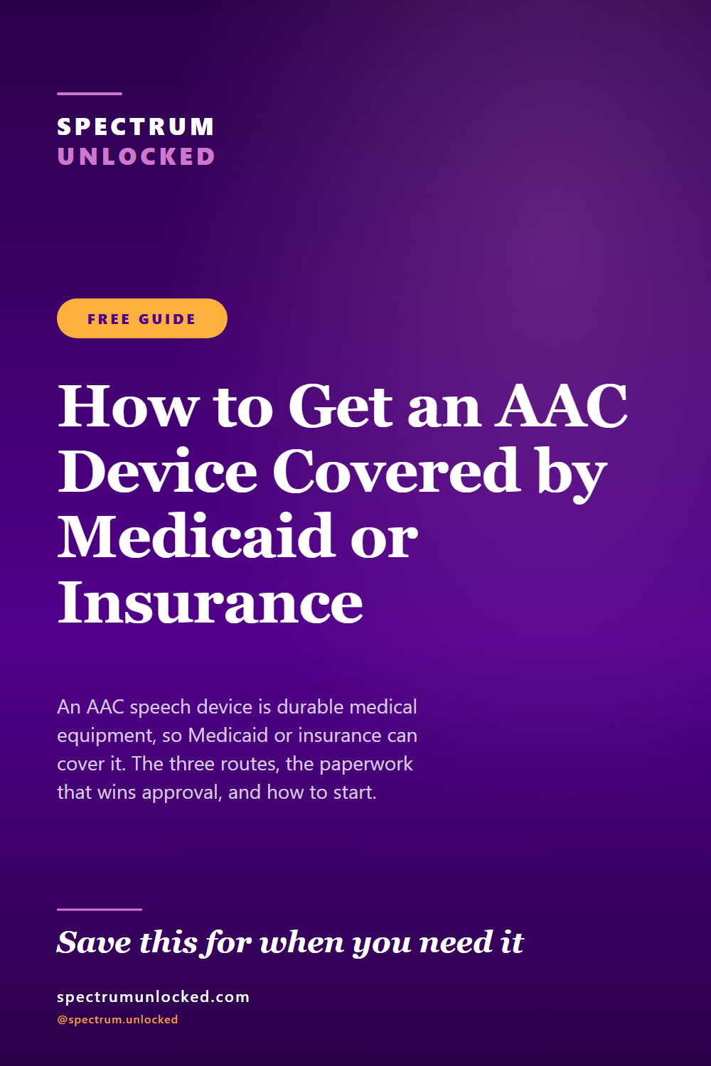 Pinterest pin: How to Get an AAC Device Covered by Medicaid or Insurance