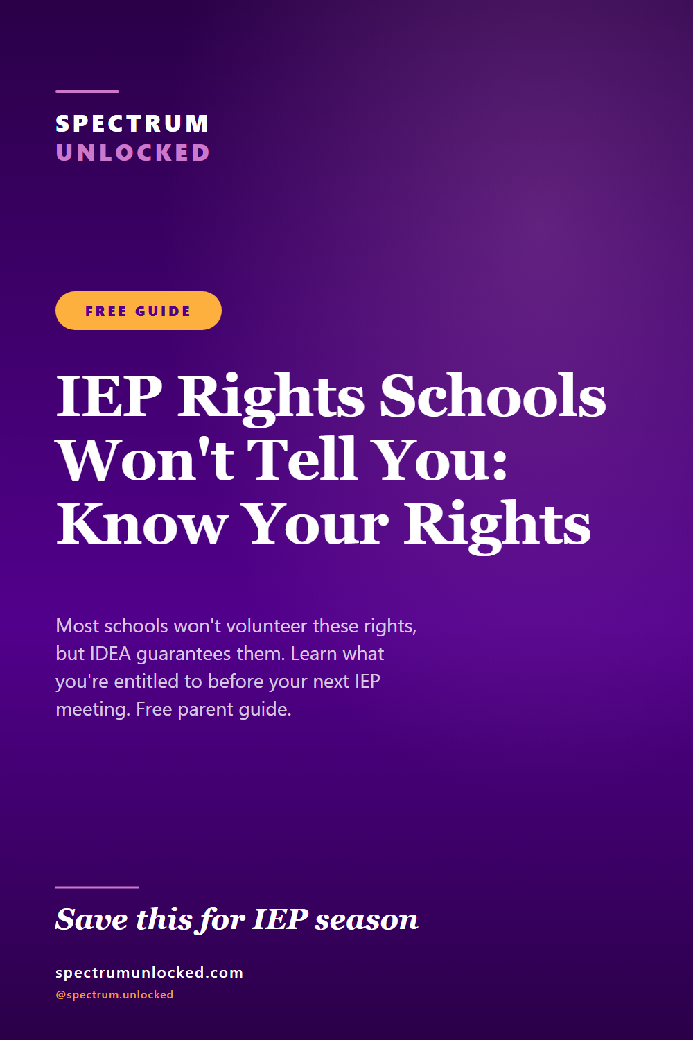 Pinterest pin: IEP Rights Schools Won't Tell You: Know Your Rights