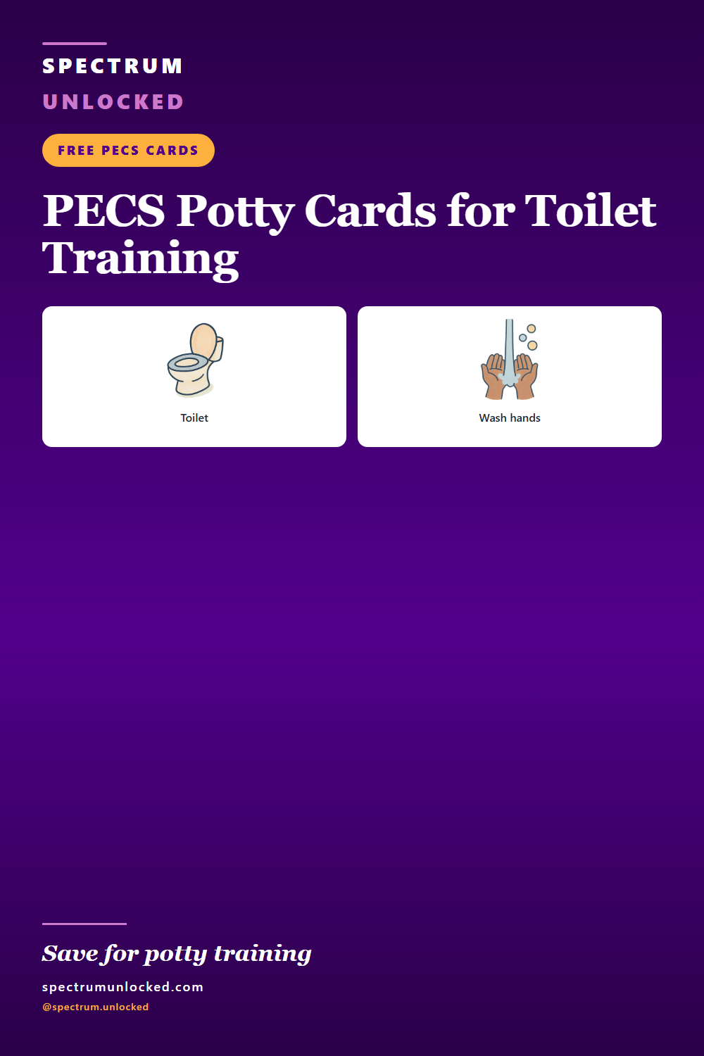 Pinterest pin: PECS Potty Cards for Toilet Training
