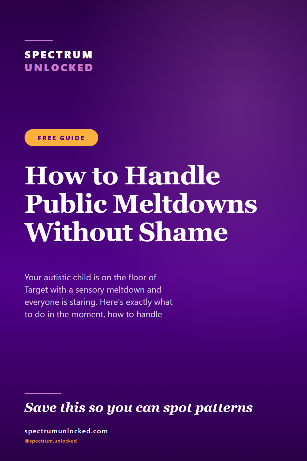 Pinterest pin: How to Handle Public Meltdowns Without Shame