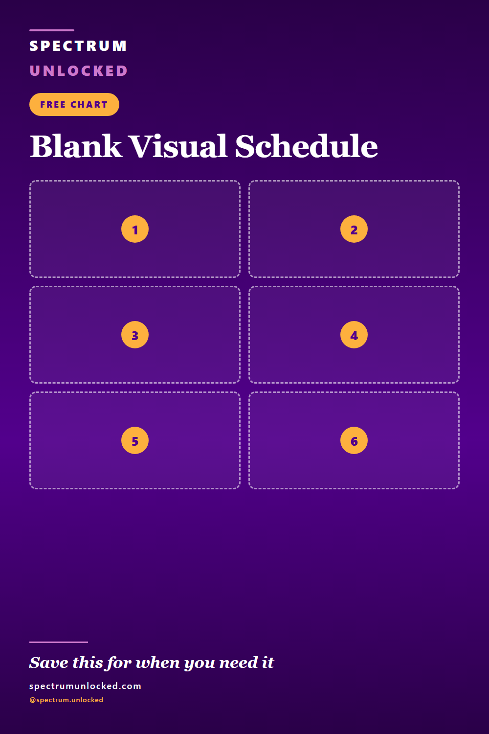 Pinterest pin: Free Blank Visual Schedule (Printable)