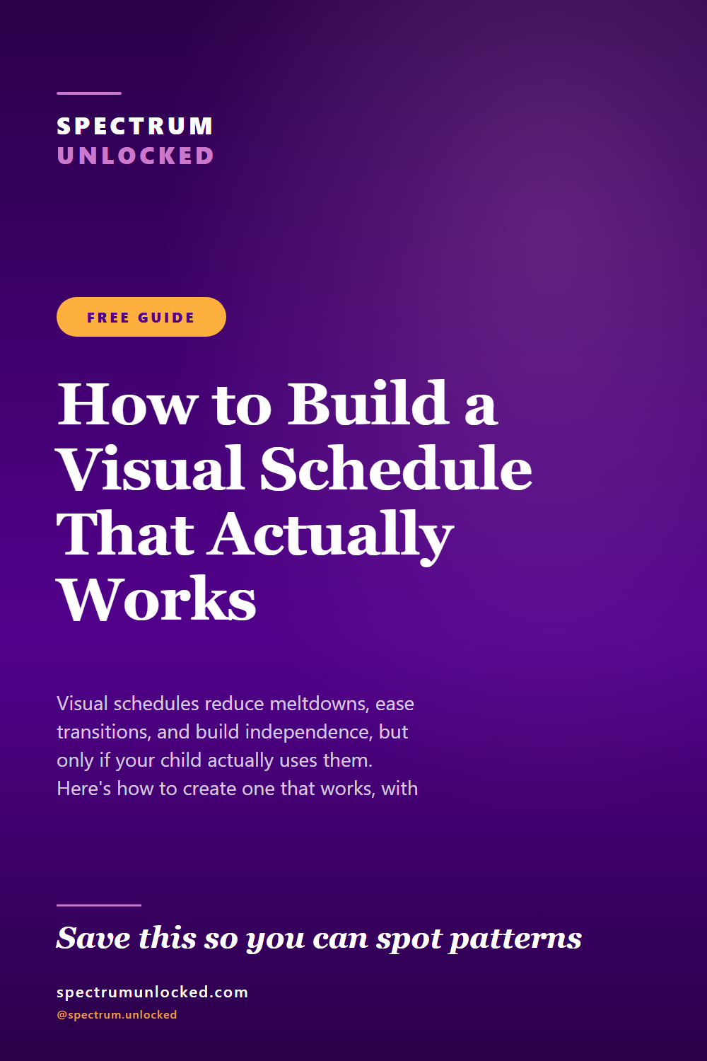 Pinterest pin: How to Build a Visual Schedule That Actually Works