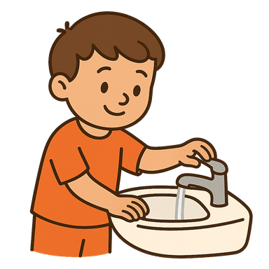 Faucet On at the Sink
