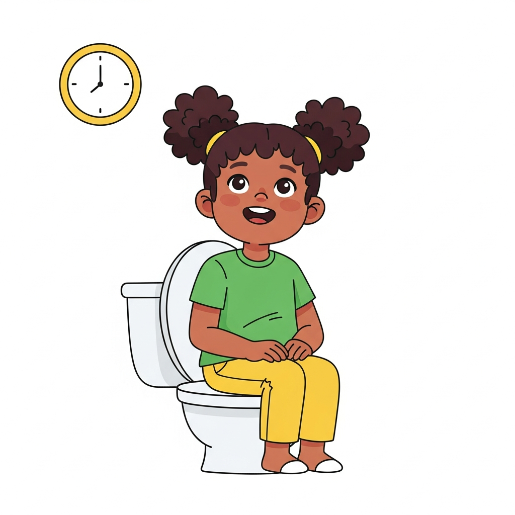 Girl Going Potty (black)