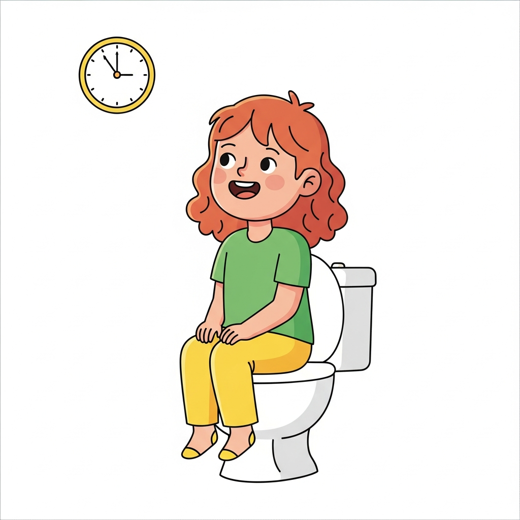 Girl Going Potty (white)