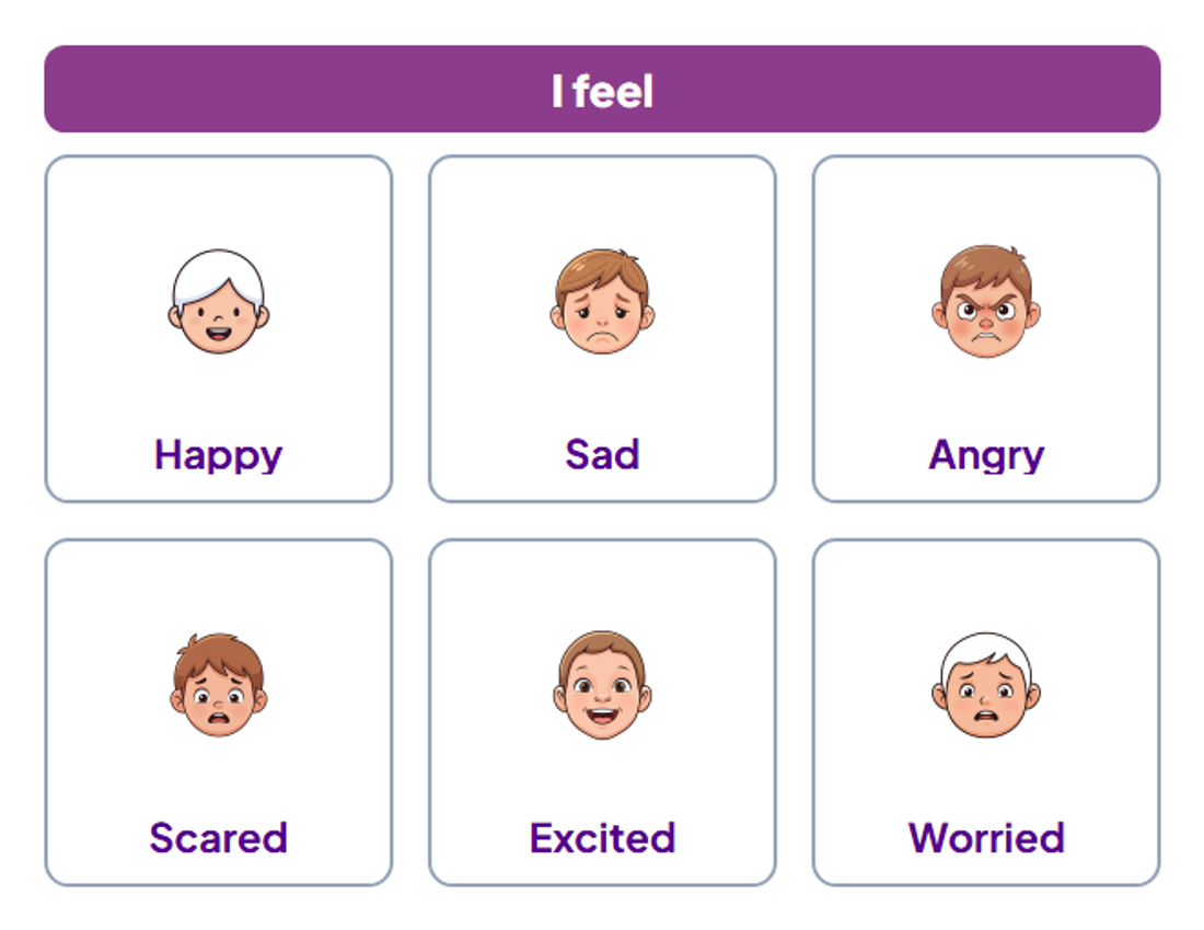 Pinterest pin: Feelings Choice Board