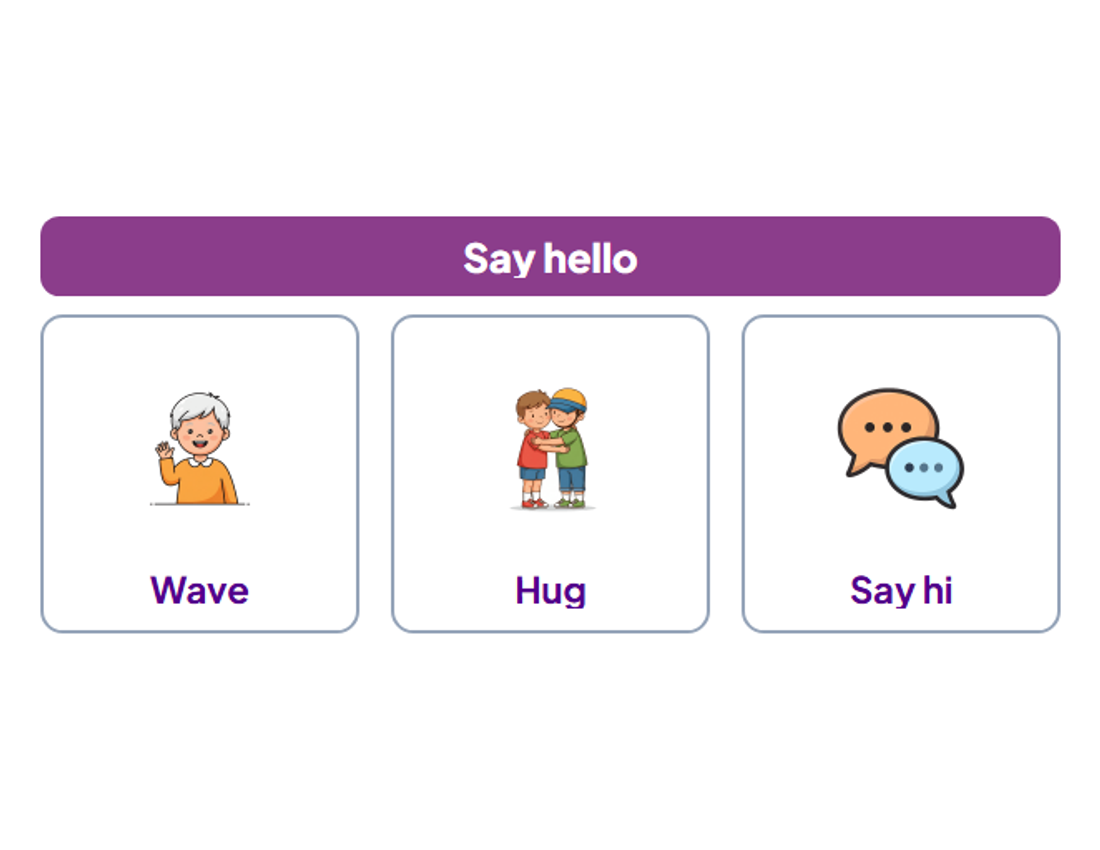 Pinterest pin: Greeting Choice Board
